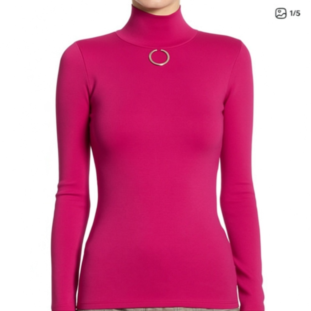 NWT Stella McCartney Top‎ Ring Knit Turtleneck Pullover Sz 44 M Designer Luxury